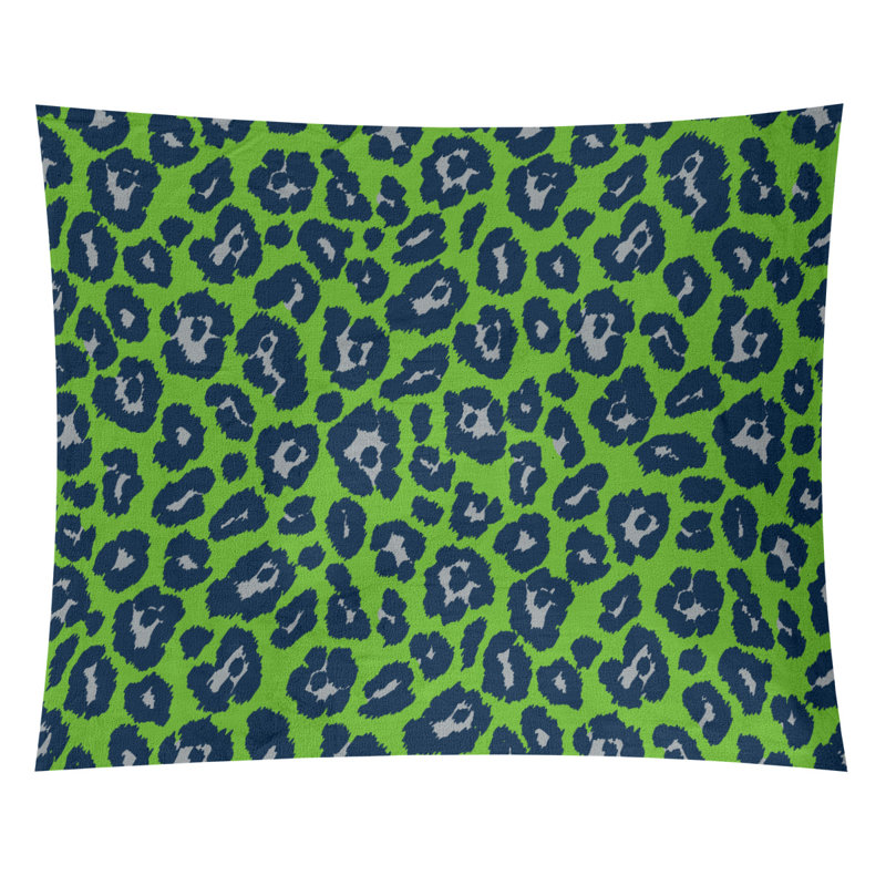 Tapisserie de football en microfibre Seattle Throwback, Vert/gris, H 68 po x l 80 po