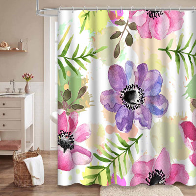 Papier peint floral avec 12 crochets