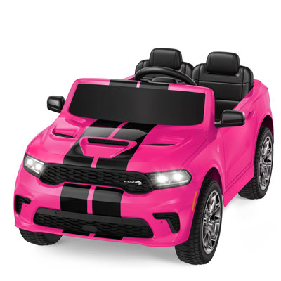 Dodge 24V Ride On Truck For Kids, Licensed 2 Seater Electric Car With 2.4G Parent Remote & 200Wx2 Motor,Pink