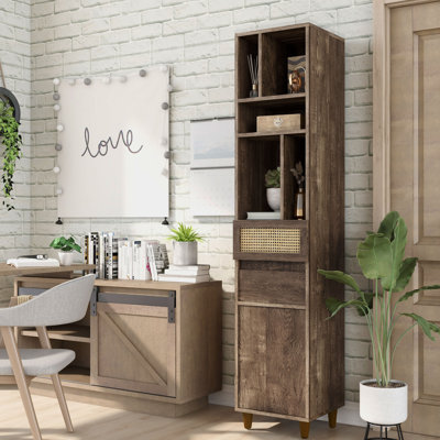 Himmet 75.59"H Display Bookcase with Storage