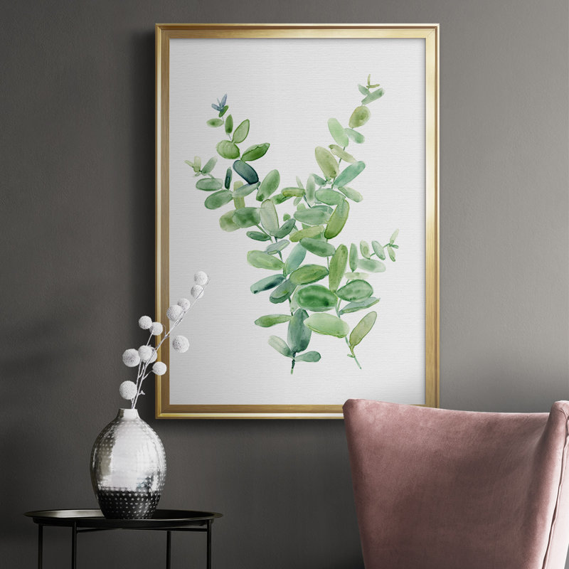 " Eucalyptus III ", Gold, 36.5" H x 26.5" W x 1.25" D