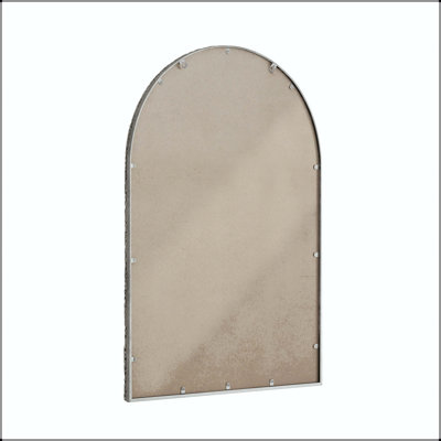 Arched Vanity Mirror with Silver Frame
