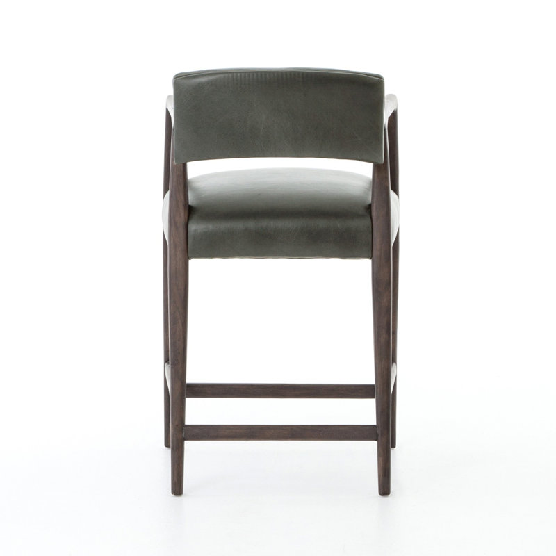Tyler Upholstered Stool with Solid Wood Frame, Counter Stool (26.38" Seat Height)
