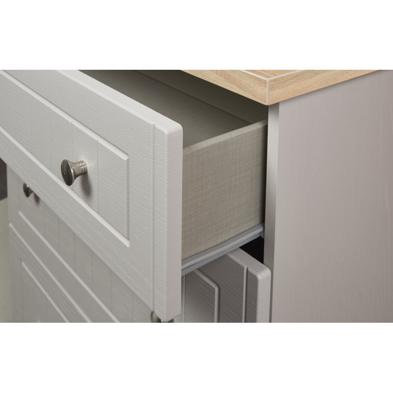 Fully Assembled Mitsuwa 3 - Drawer Chest of Drawers, Kashmir Ash/Oak