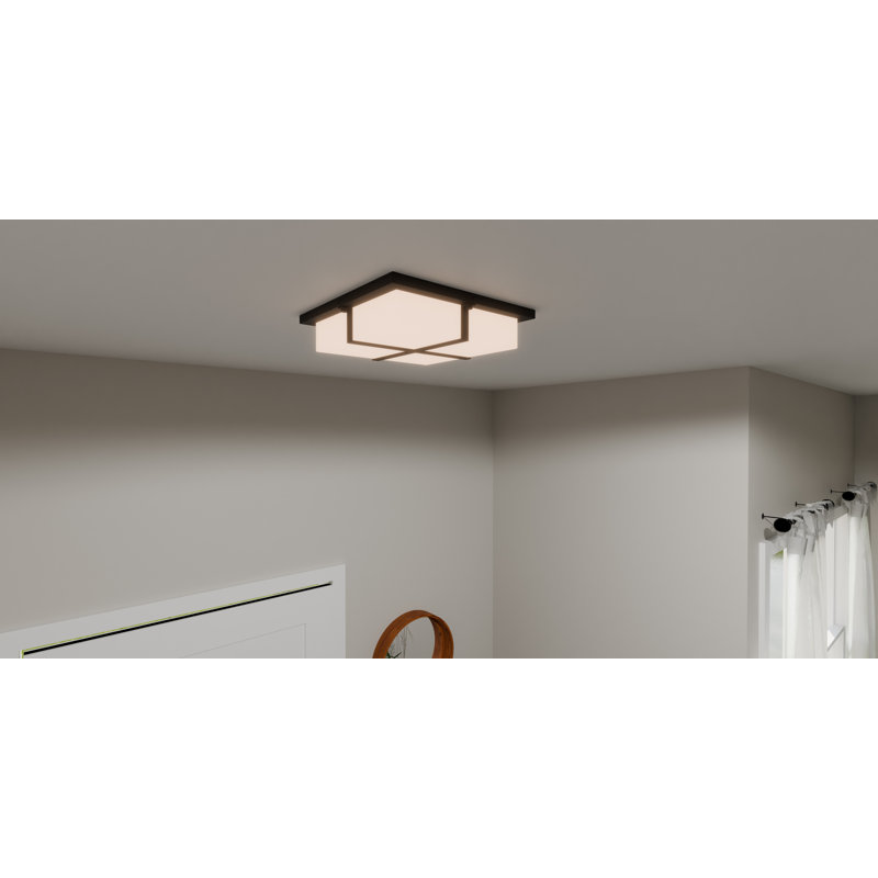 Makrina Integrated LED Flush Mount, Matte Black