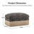 Khaki Black Leopard Chenille Ottoman-1756642507