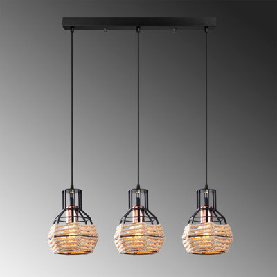 3 - Light Black Kitchen Island Pendant