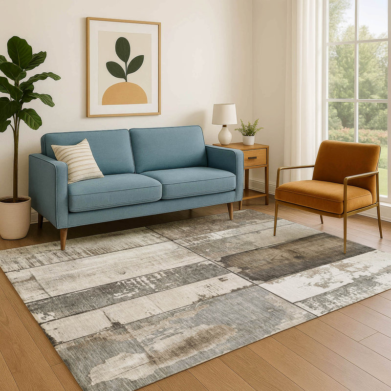 Premium Machine Washable Medena AMF1877 Geometric Rug, Rectangle 10' x 14'