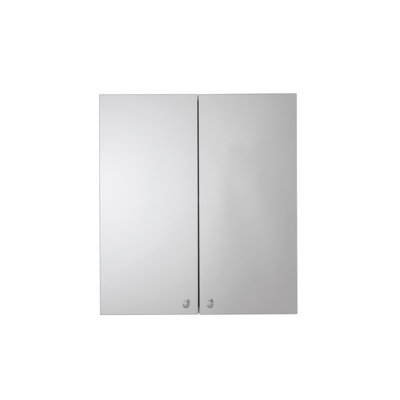 Carra 450mm W 500mm H Surface Frameless Medicine Cabinet Mirror 1 Fixed