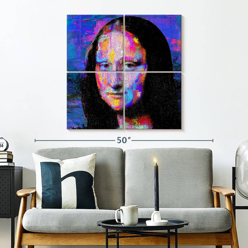 Leisha Mona Lisa électrifiée, H 32 po x l 32 po