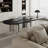 Black+Clear Oval Solid Wood+Acrylic desks-108303954