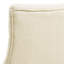 Chaise de salle à manger beige moderne (2 chaises) - rembourrée avec dossier capitonné sans pieds et pieds fuselés, chaises à assembler requises (2) droites contemporaines