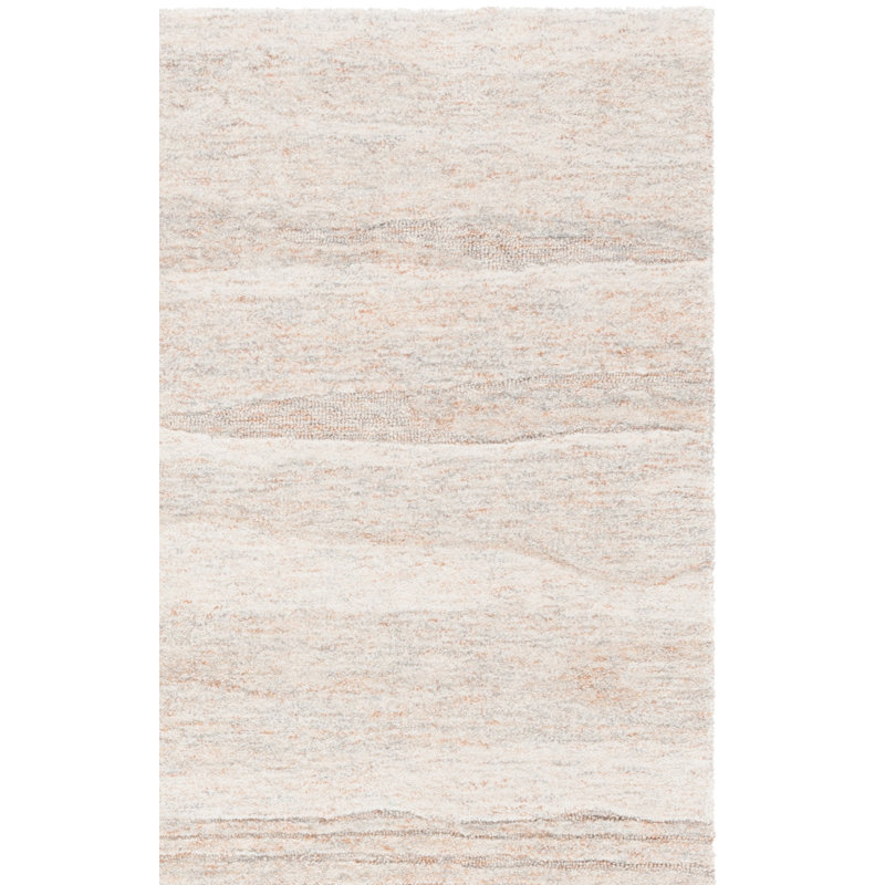 Moneak Ebony Hand Tufted Wool Pile Abstract Rug, Rectangle 8' x 10'