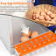 Nichoir en métal orange ventilé pour canards, avec coussin en fibre de coco, montage rapide et facile, ventilation optimisée, structure naturelle et sécurisée.
