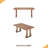 63" Rectangular Dining Table-232009027