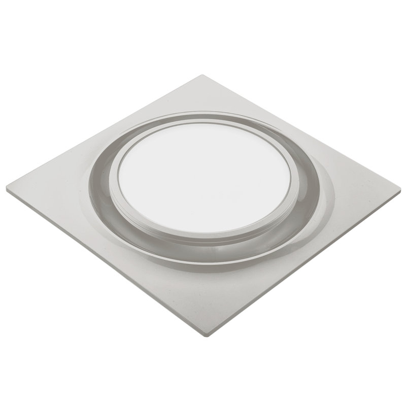 Satin Nickel 110 CFM Ceiling Mounted Bathroom Fan with LED Light