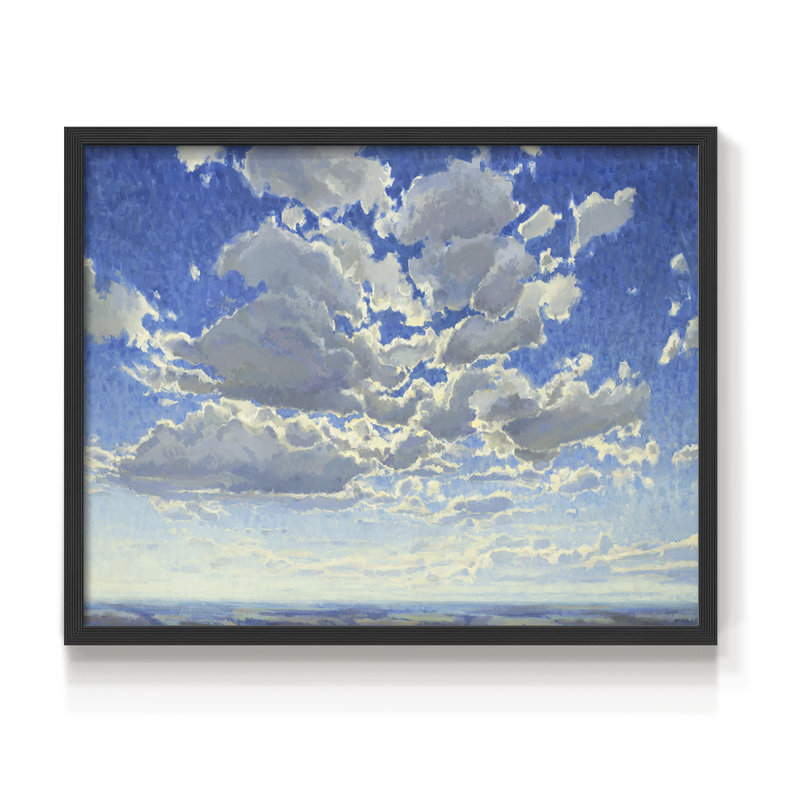 Cloudscape - Impression encadrée - Restickable, H 11 po x l 14 po, Noir, noir, noir, noir
