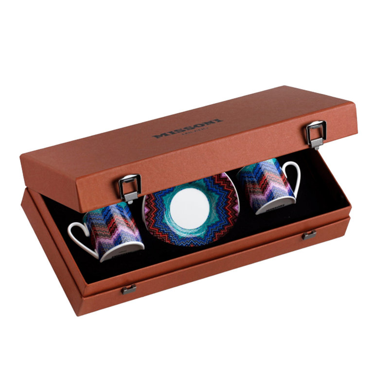 Missoni Coffee Cup & Saucer  Starlight Set Of  In Luxury Box 2.3", H 2.5", Cap. 4 Oz, Saucer Diam. 4.75", 2