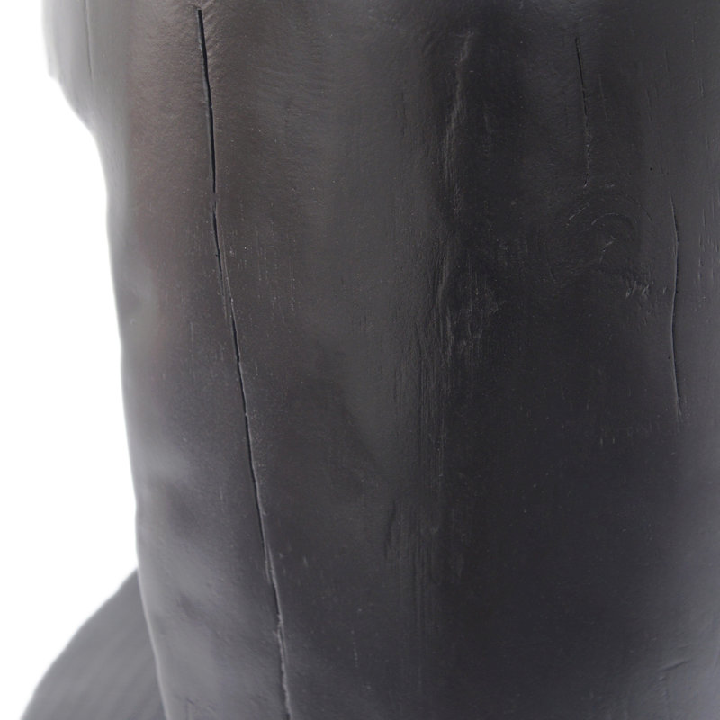 Table d'appoint MGO Hollow, texture semblable au bois, Noir