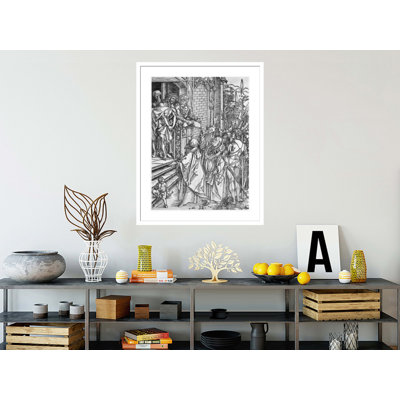 Christ presented to the people (woodcut) (b/w photo) by Albrecht Dürer -Framed Giclee Print
