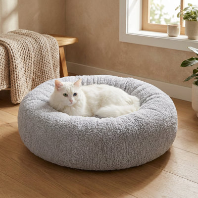 Sanctuary Grey Comfort Pillow Cat Bed