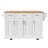 Fancy & Rustic Large Kitchen Island With Rubber Wood Drop Leaf - Embossed Texture Rolling Kitchen Cart With Ample Storage-927340617