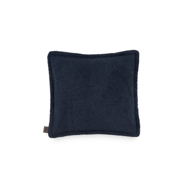 Collections Etc Extra Thick Foam Chair Cushion Blue with Detachable Sherpa  Fleece Lining for Washing, Blue (Measures 13 3/4Sq x 5H)