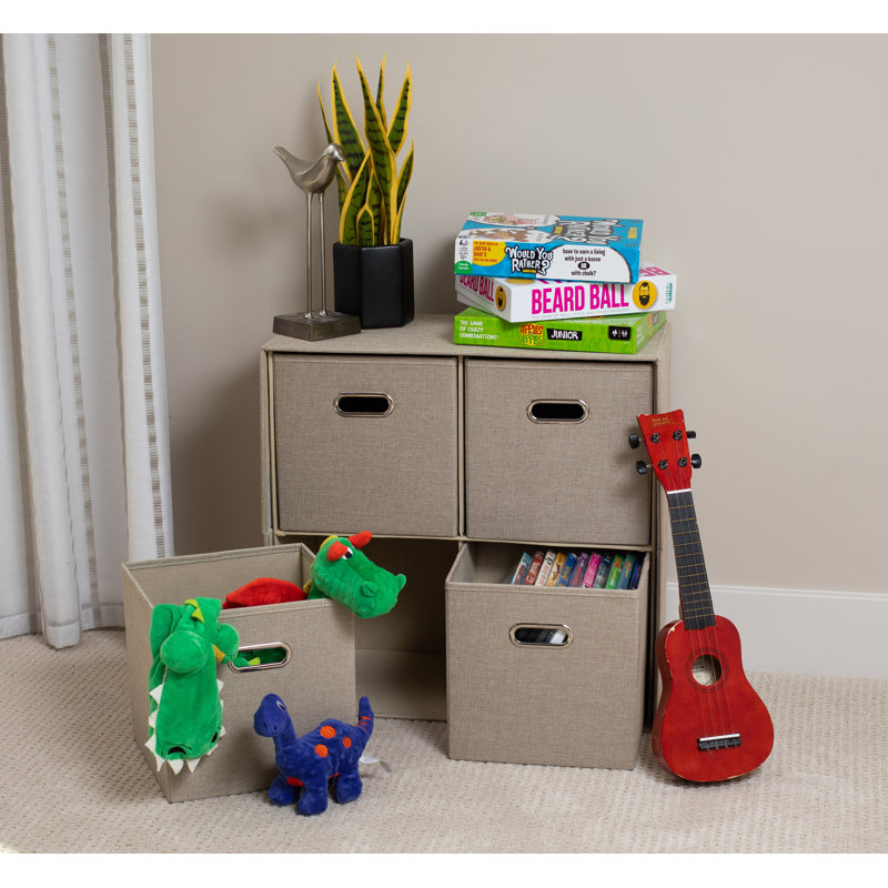 Étagère de rangement en lin BirdRock Home, Crème, crème