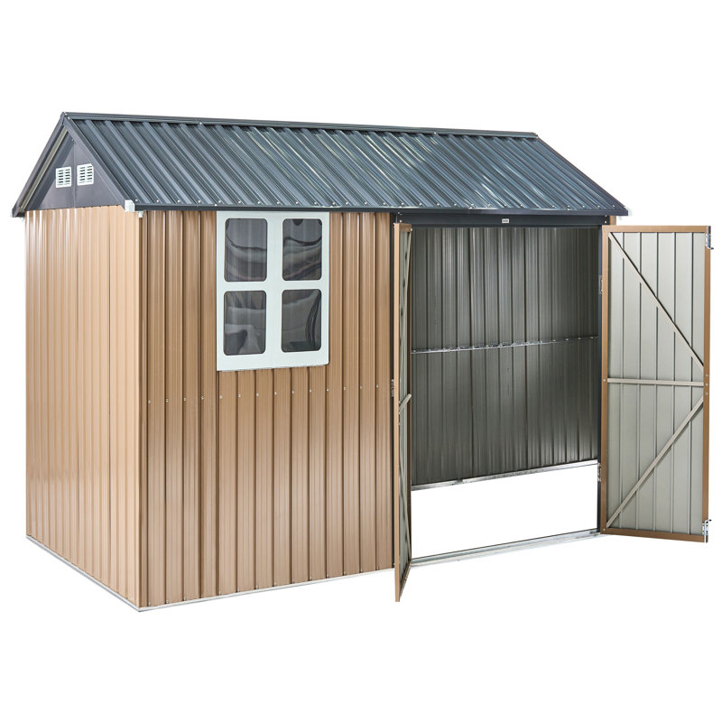 Garden Shed NOCCIANO 313 cm 220 cm Brown