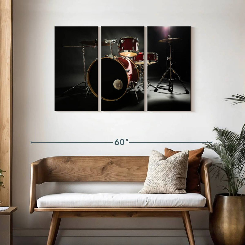 Abarca Red Drum Set, 28" H x 45" W