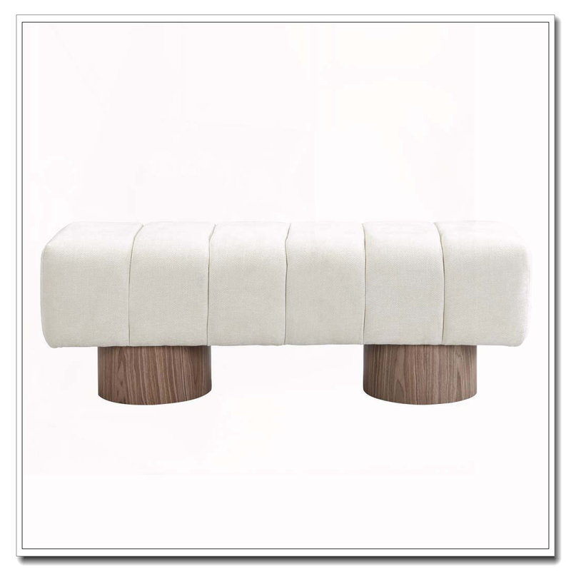 Banc de salle à manger rembourré, Beige