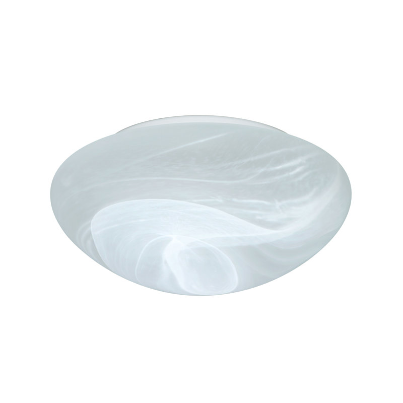 Bowmin Glass Flush Mount, 5.25" H x 12" W x 12" D