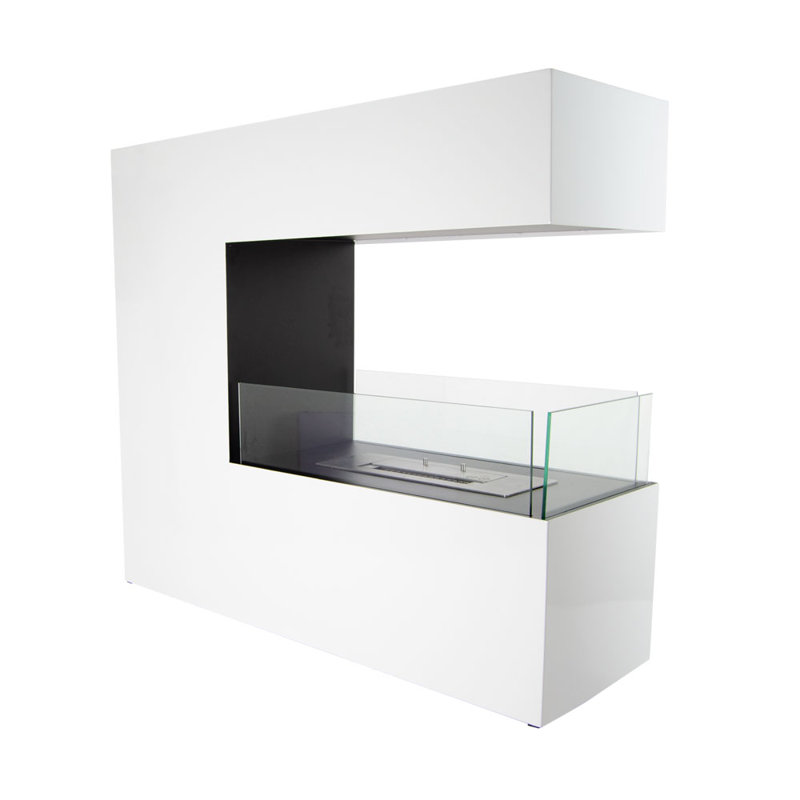 Ivy Bronx 70 cm W Bio-Ethanol Fireplace with 8190 BTU, White
