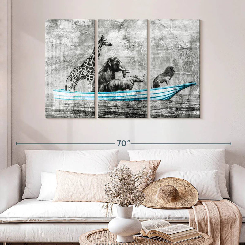 Brampt Animals Boat Pop, 32" H x 50" W