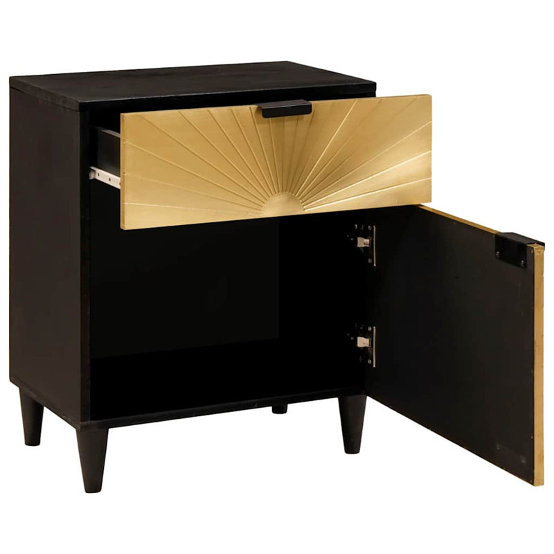 50cm W Solid Wood Bedside Table