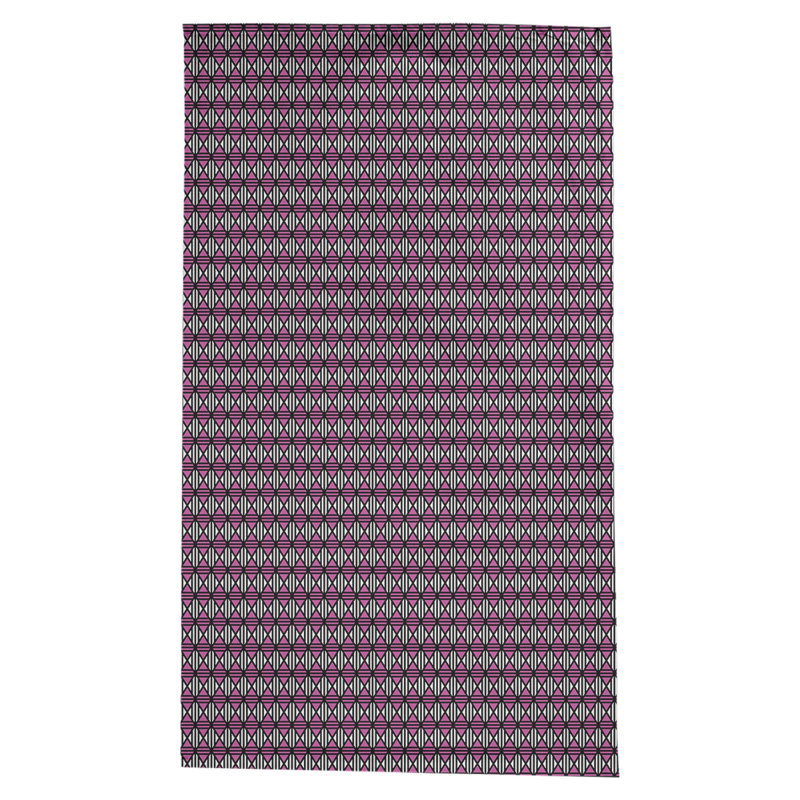 Nappe losanges doublés Leffel, Noir / rose