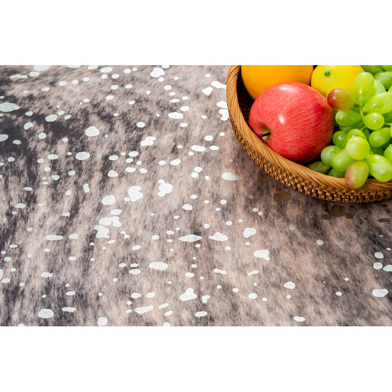 Tapis noir / blanc / beige à imprimé animal Wickersham, Nouveauté 6 pi 2 po x 8 pi