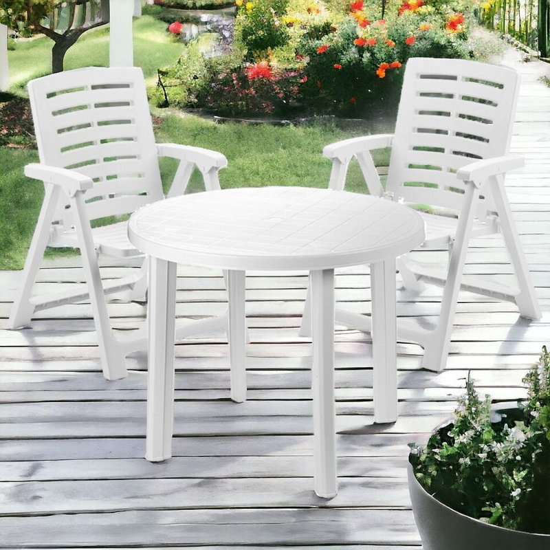 Bukuroshe Plastic Table And Folding Chair Set Folding Chair Set