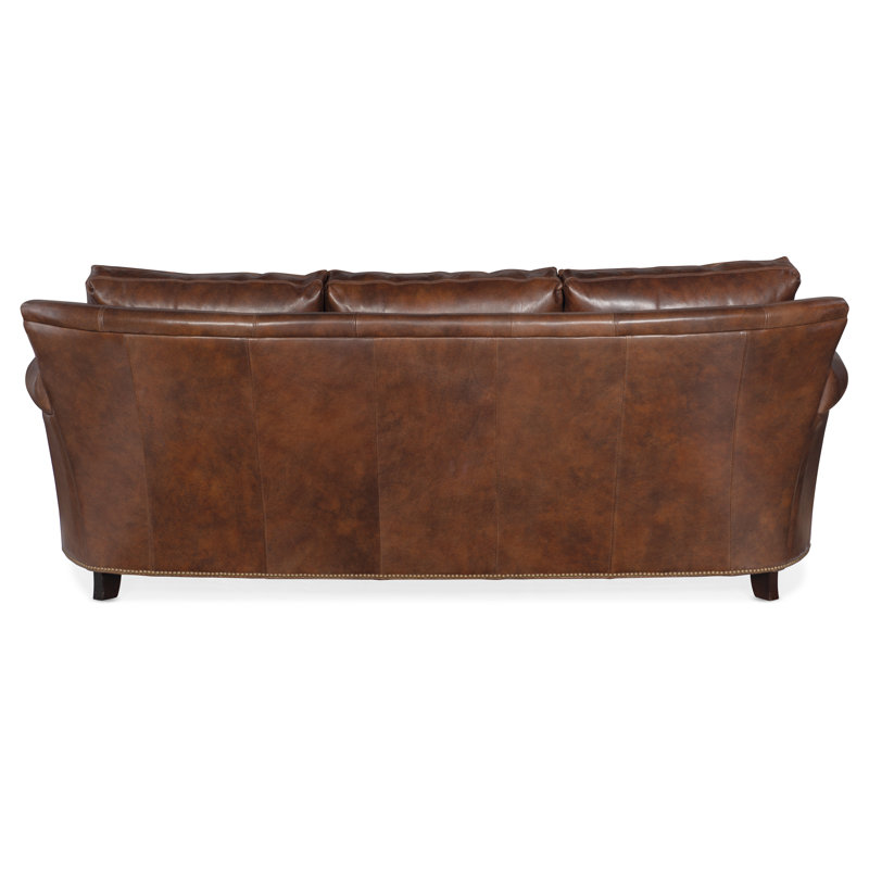 Richardson Sofa, Natural Brass with Turned Leg