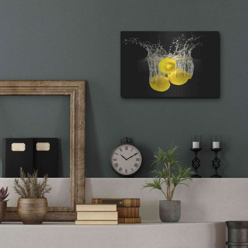 «Lemon Splash» de Luxe Métal par Epic Portfolio, M «Lemon Splash» par Luxe Metal Portfolio, H 12 po x l 16 po