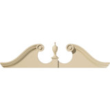 Rams Head Signature Urethane Pediment (Urn Ships Unattached in Box), Primed Tan