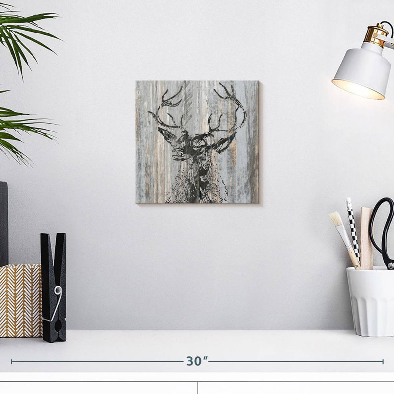 Crowle Cabin Rules Deer II, 10" H x 10" W