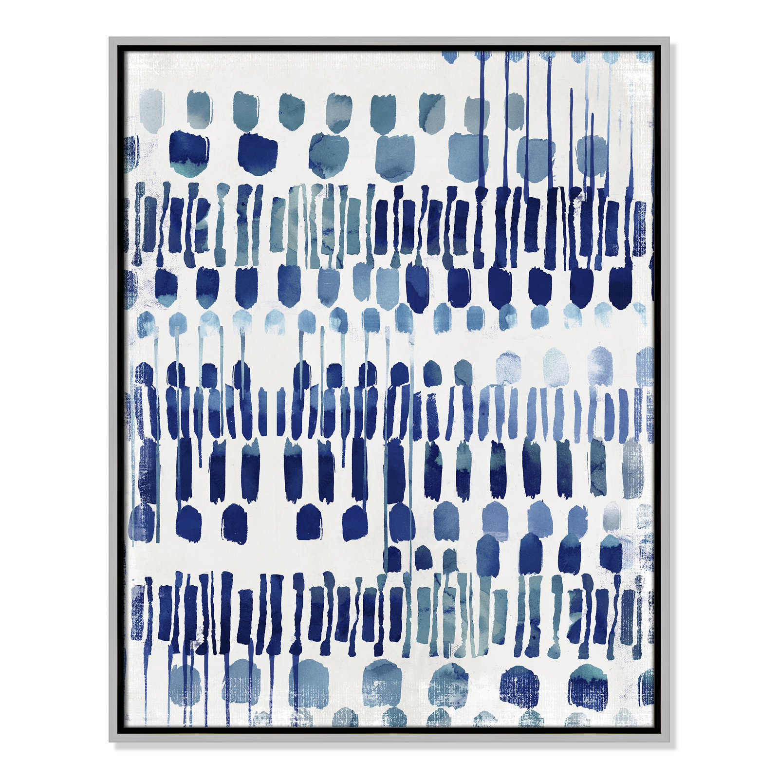 Continuously I - Painting Print, Silver Framed Canvas, No Matte, 29.5" H x 23.5" W x 2" D