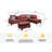 Aamanah 97"Faux Leather Sectional with Ottoman-87301210-87327953