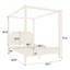 Lit plateforme à baldaquin en bois avec tête de lit à panneaux, style traditionnel, chambre à coucher-445967637-445967639