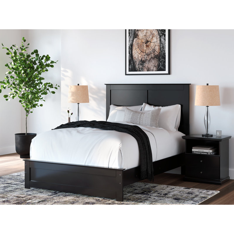Maribel Full Panel Bed, Full, Black