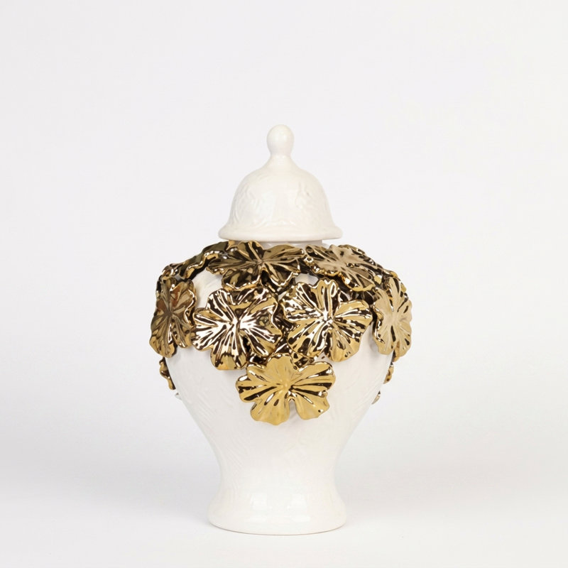 Rosa Ginger Jars, 13'' H x 9.1'' W x 9.1'' D