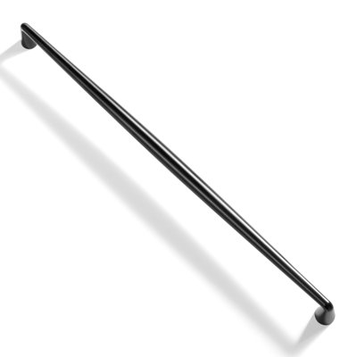 12 3/5'' Hole Pitch Simple and Versatile Spindle-Shaped Furniture Pull-Black