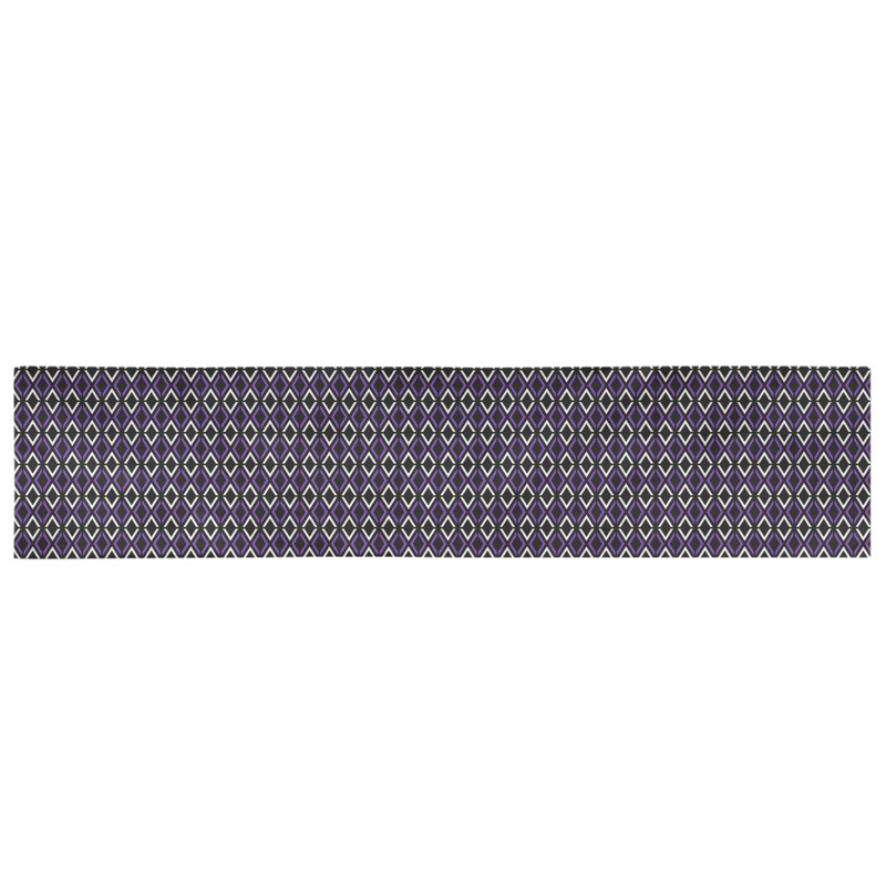 Chemin de table arrow diamants Avicia, 73,5 po x 17,5 po, Poly, Noir / Mauve