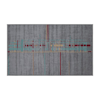 Tapis gris lavable à la machine